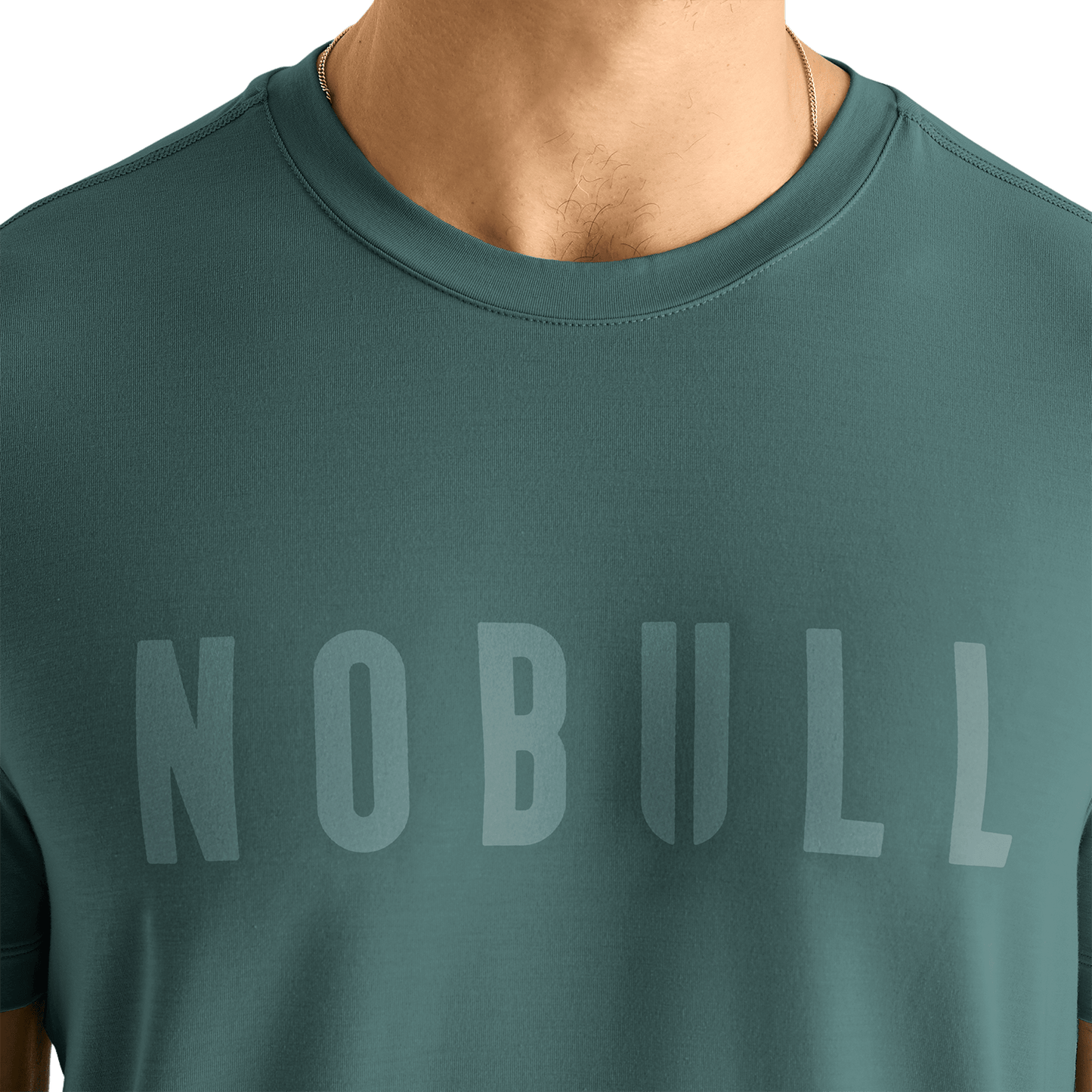 Men's Silver Pine NOBULL Tee Detail Angle.