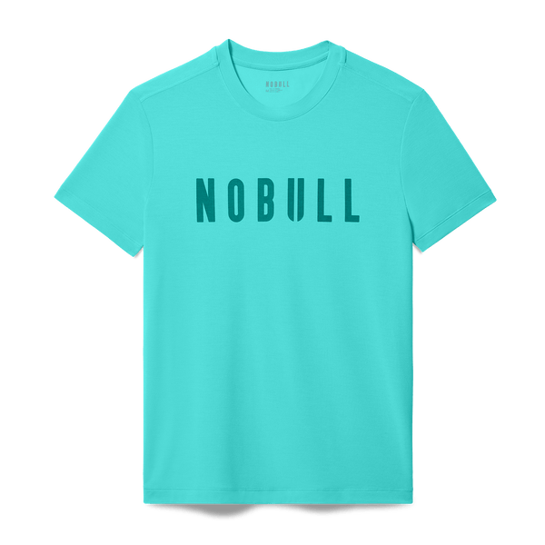 Men's Aqua Wash NOBULL Tee Flat Lay Angle.