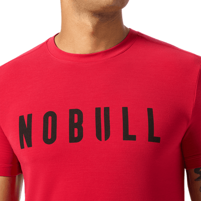 Men's Equestrian Red Front Detail NOBULL Tee.