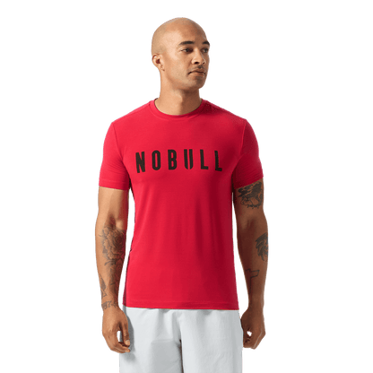 Men's Equestrian Red Front Waist Up NOBULL Tee.