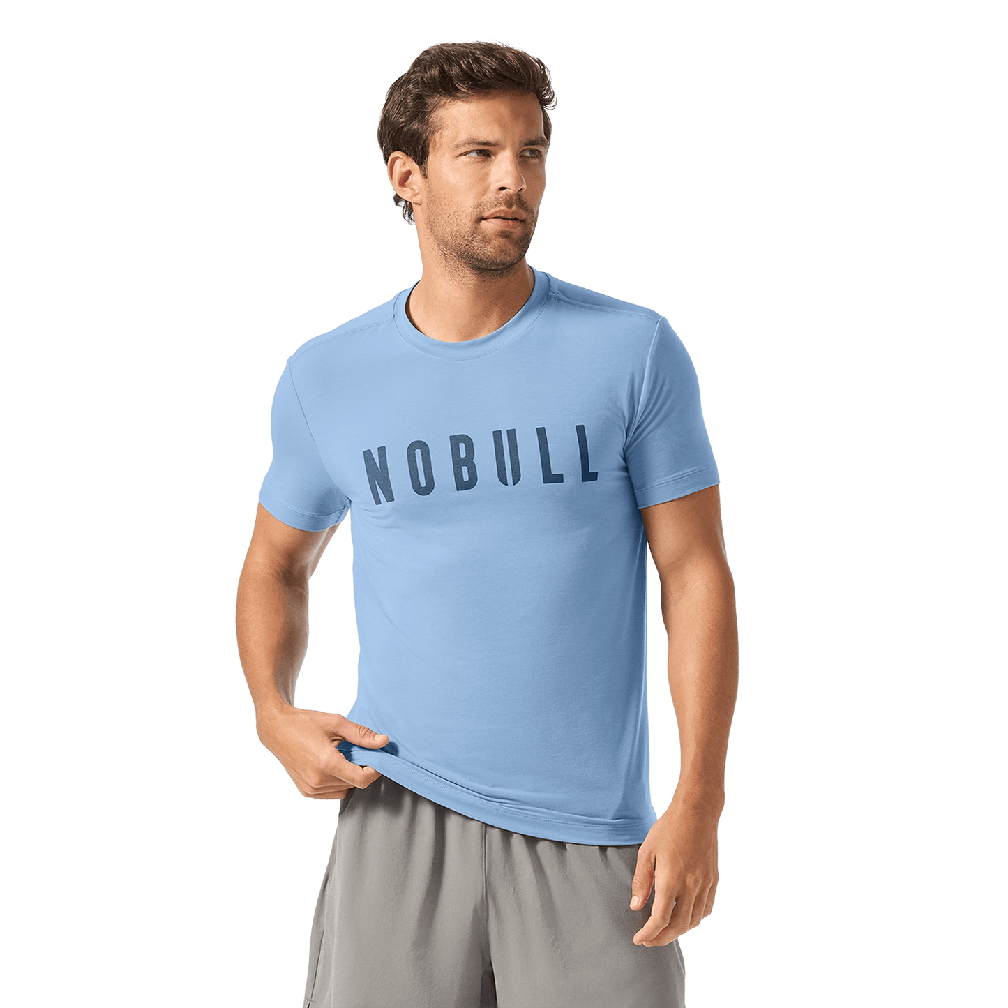 Men's Harbor NOBULL Tee Front Waist Up Angle.