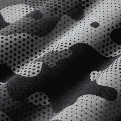 Dark Gray Camo Macro Fabric Detail Angle.