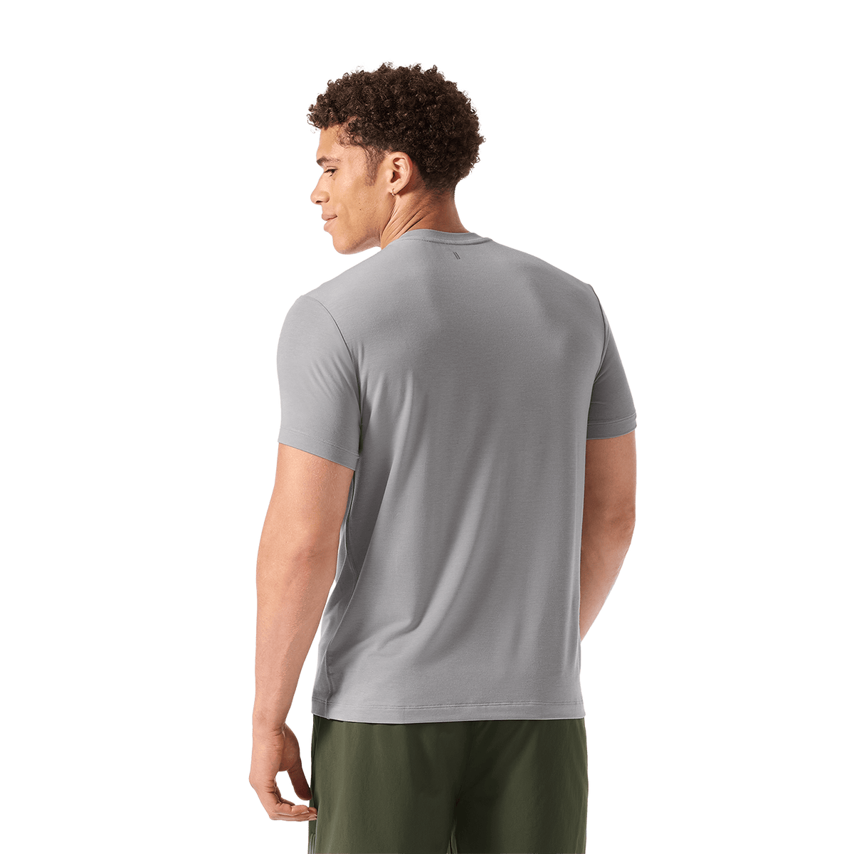 Men's Gray Camo Fill NOBULL Tee Back Waist Up Angle.