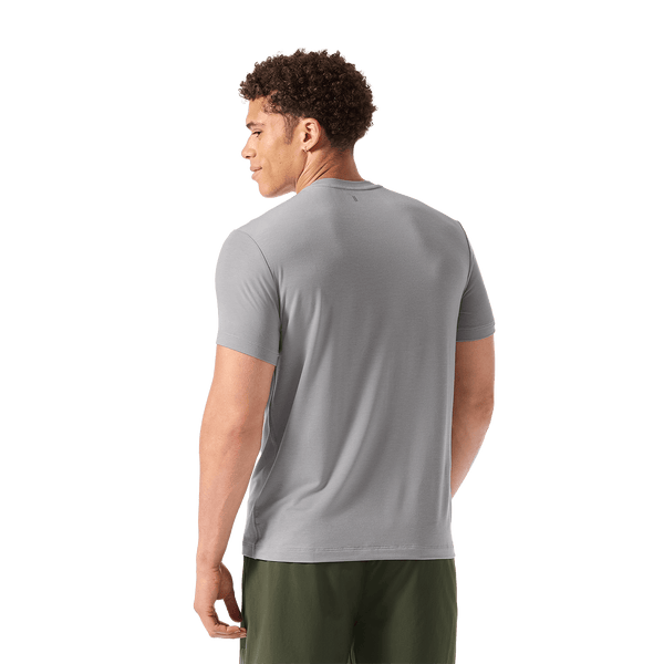 Men's Gray Camo Fill NOBULL Tee Back Waist Up Angle.