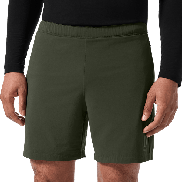 Men's NOBULL Training Short 6" (Lined) Dark Army Front Lower Body Angle.