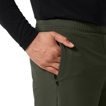 Men's NOBULL Training Short 6" (Lined) Dark Army Pocket Detail Angle.