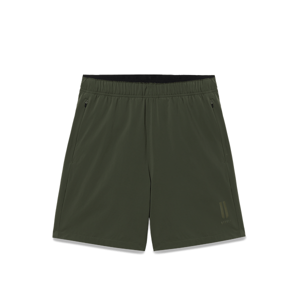 Men's NOBULL Training Short 6" (Lined) Dark Army Flat Lay Angle.