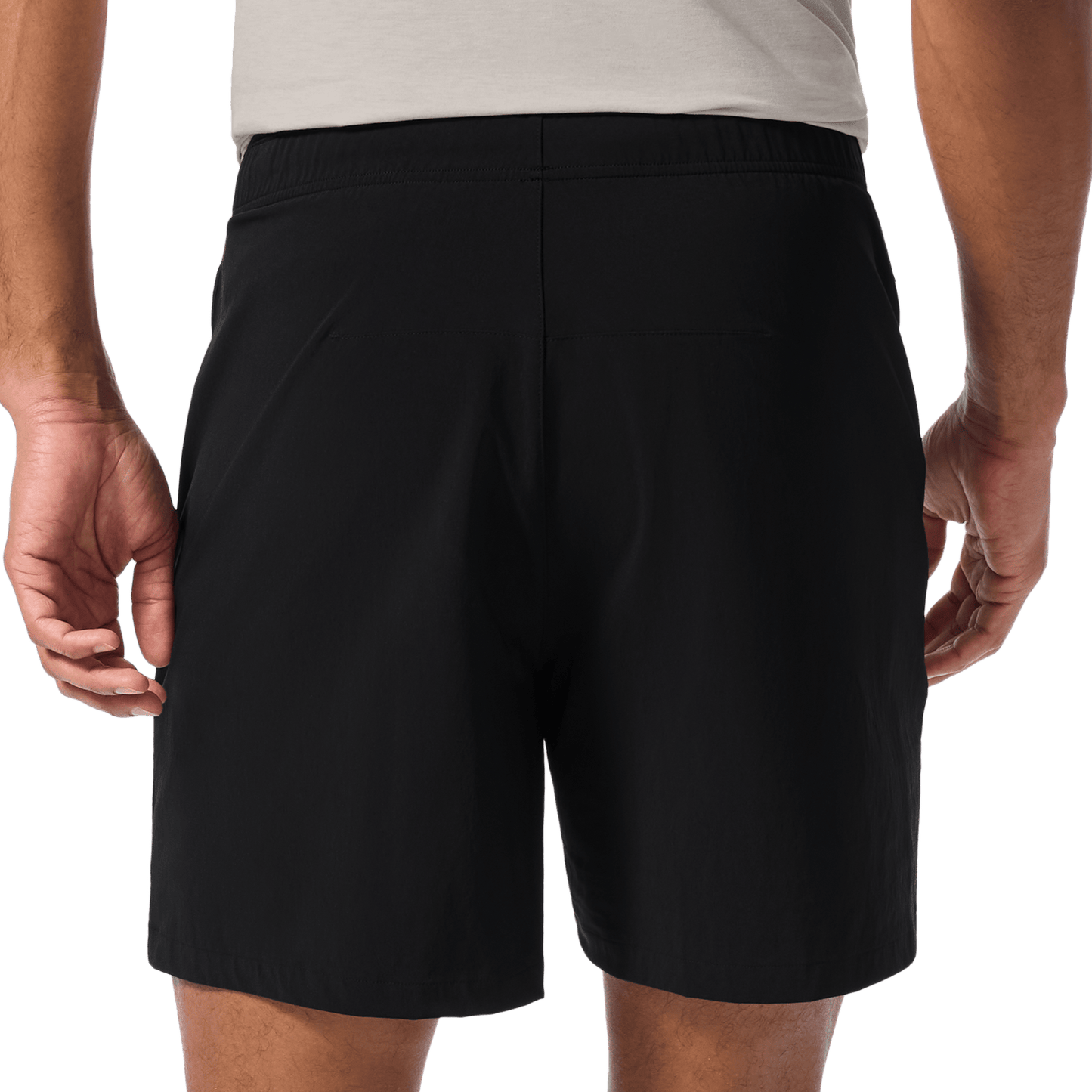 Men's Black NOBULL Training Short 6" (Lined) Back Lower Body Angle.