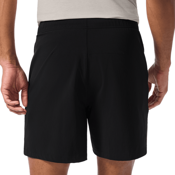 Men's Black NOBULL Training Short 6" (Lined) Back Lower Body Angle.