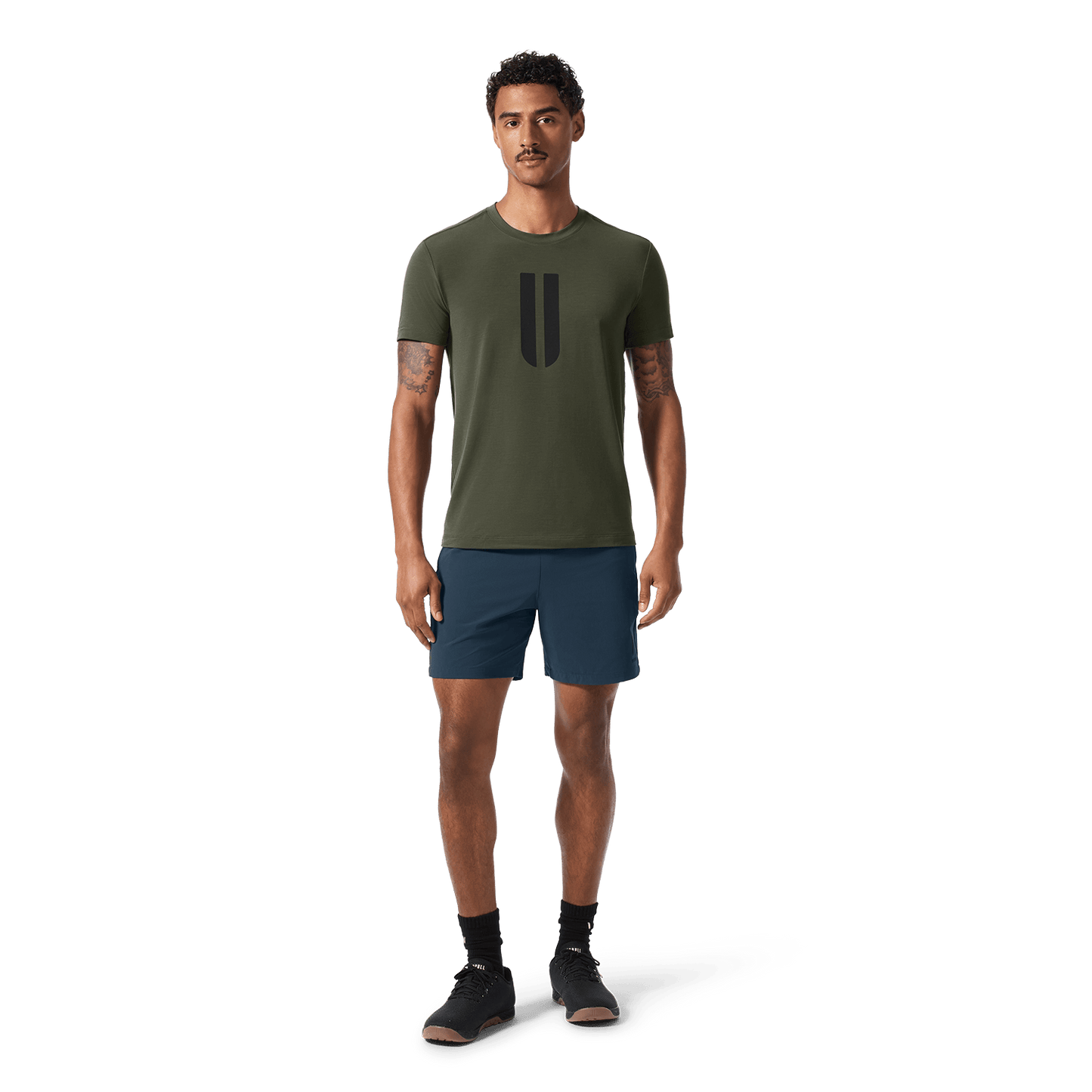 Men's Midnight NOBULL Training Short 6" (Unlined) Front On Body Angle.
