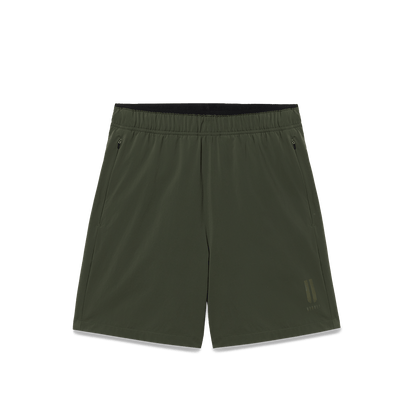 Men's Dark Army NOBULL Training Short 6" (Unlined) Flat Lay Angle.