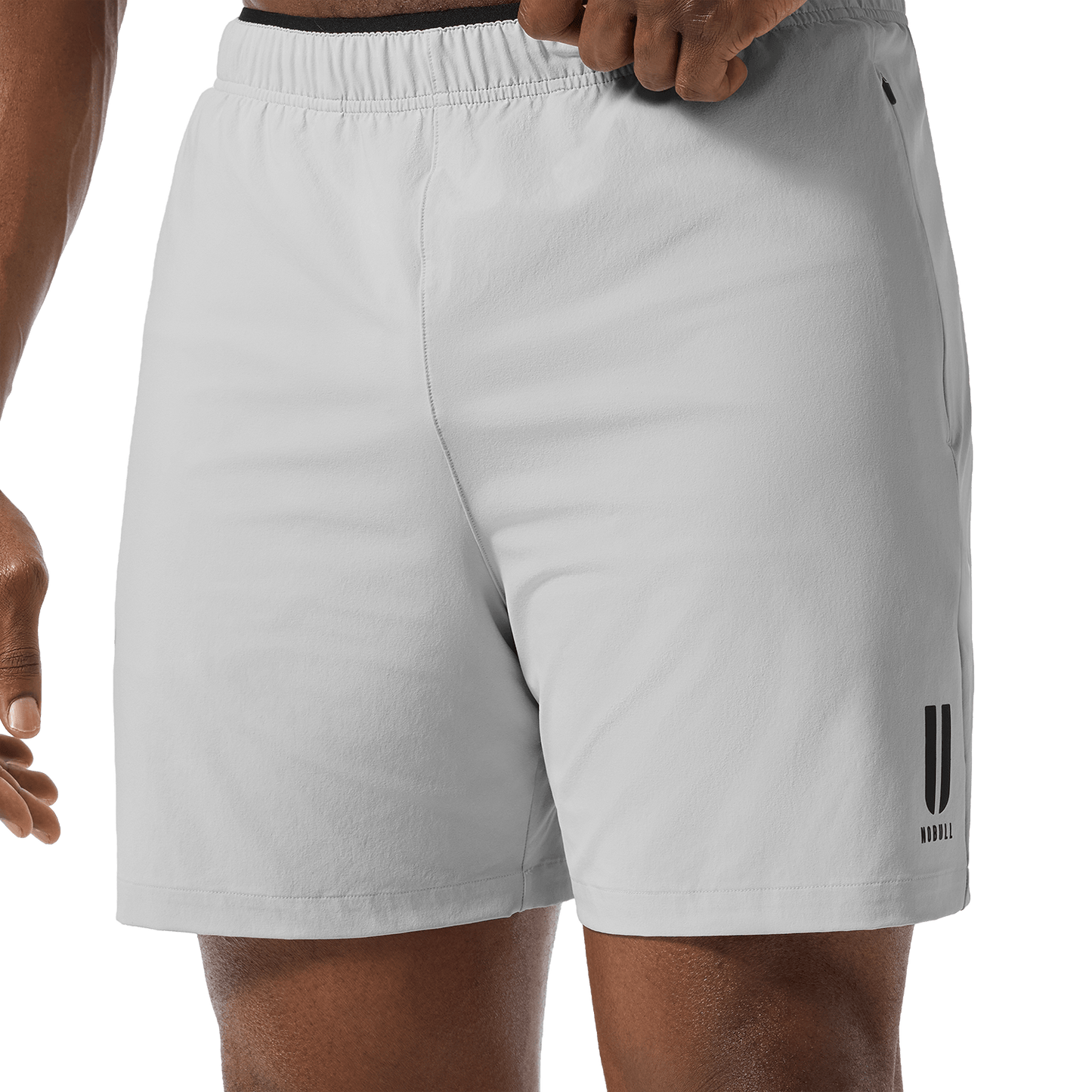 Men's Lunar Rock NOBULL Training Short U Graphic 6" (Unlined) Front Lower Body Angle.