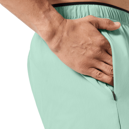 Men's Iceberg Green NOBULL Training Short 6" (Unlined) Pocket Detail Angle.