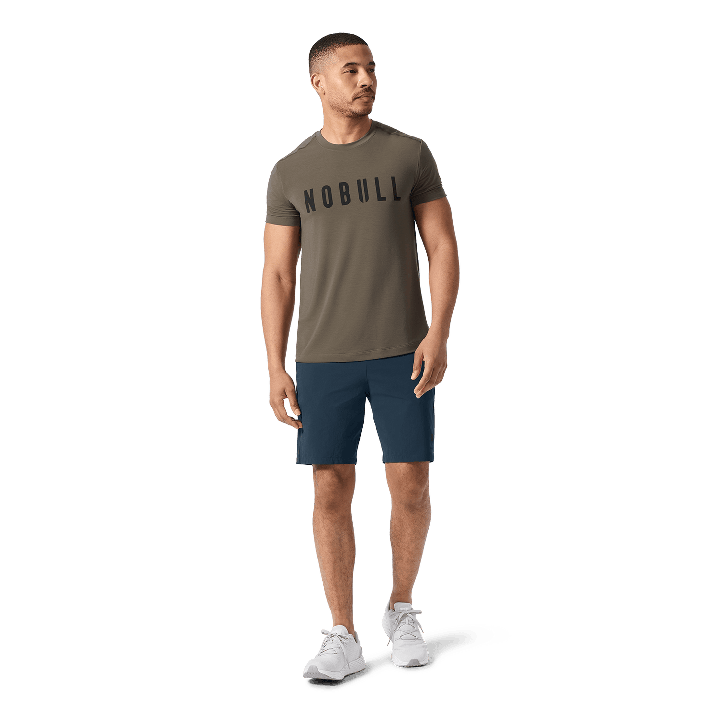 Men's Midnight NOBULL Training Short 8" (Unlined) Front Full Body Angle.
