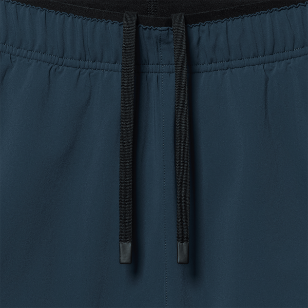 Men's Midnight NOBULL Training Short 8" (Unlined) Macro Fabric Drawstring Detail Angle.