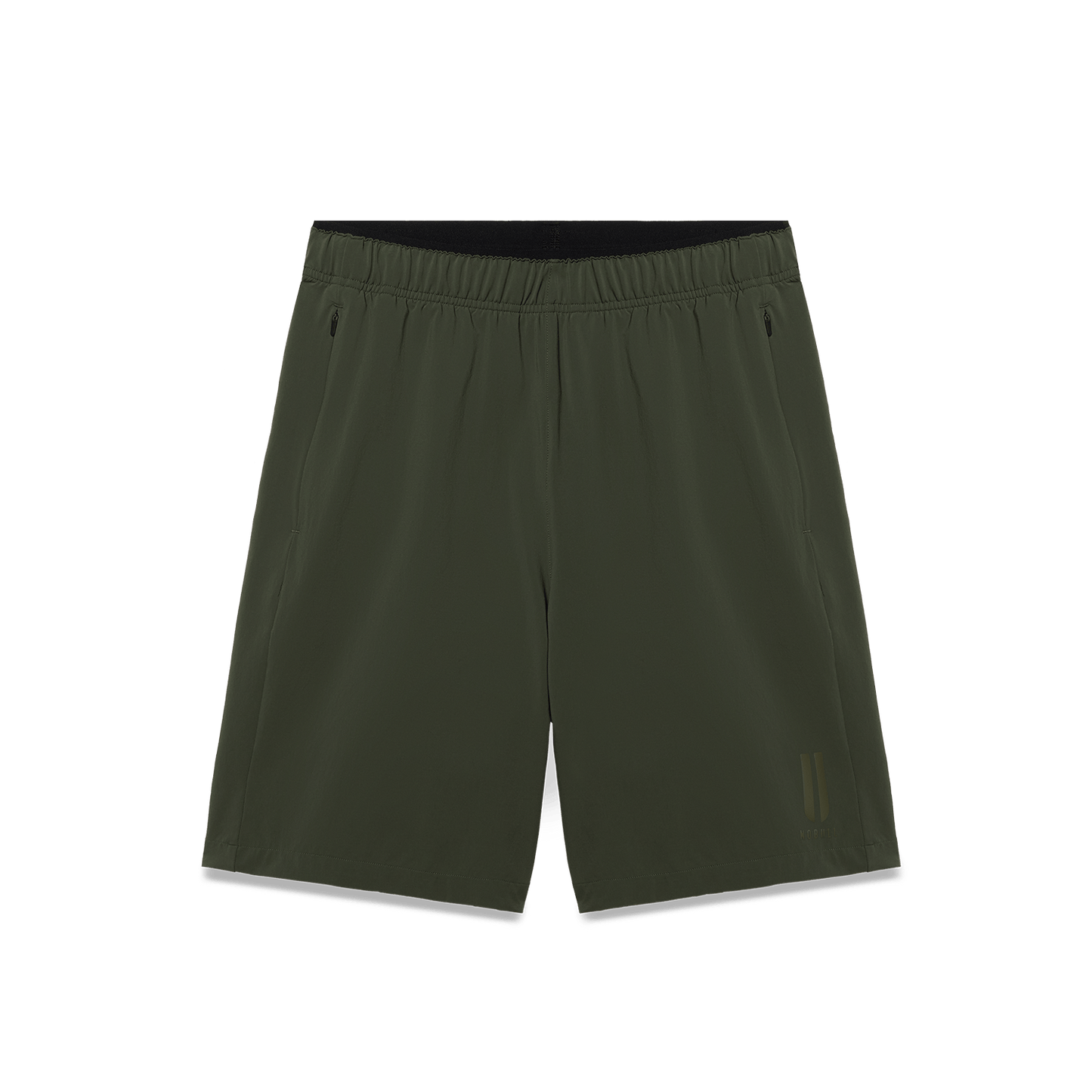 Men's Dark Army NOBULL Training Short 8" (Unlined) Flat Lay Angle.