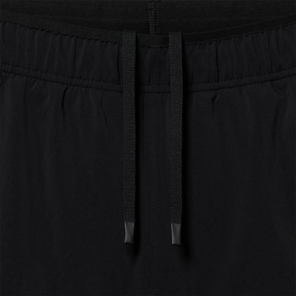 Men's Black NOBULL Training Short 8" (Unlined) Drawstring Macro Fabric Detail Angle.