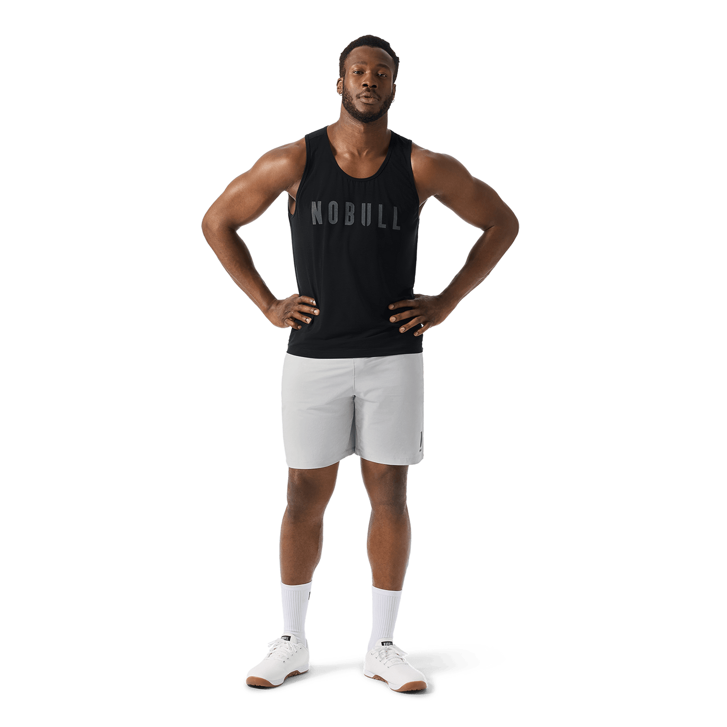 Men's Lunar Rock NOBULL Training Short 8" (Unlined) Front Full Body Angle.
