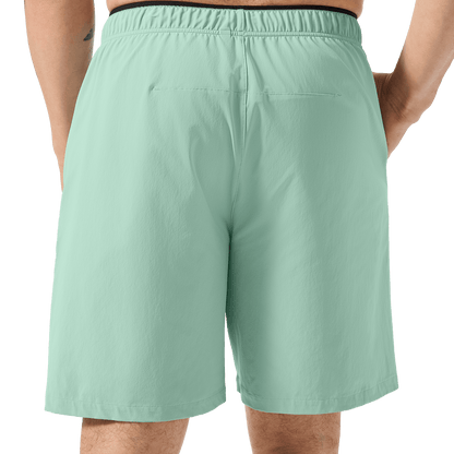 Men's Iceberg Green NOBULL Training Short 8" (Unlined) Back Lower Body Angle.