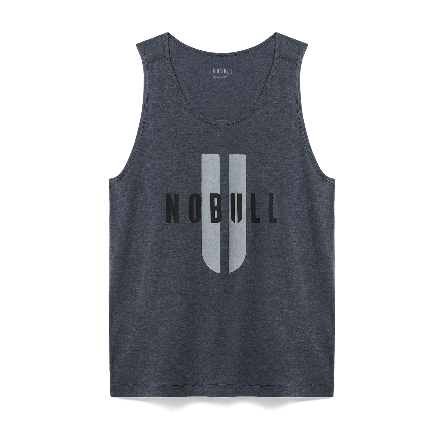 Men's Charcoal Heather NOBULL U Tank Flat Lay Angle.
