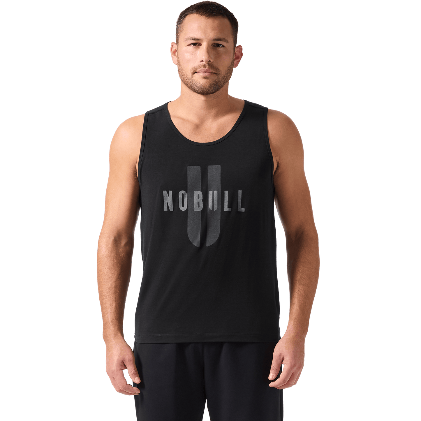 Men's Black NOBULL U Tank Front Angle.