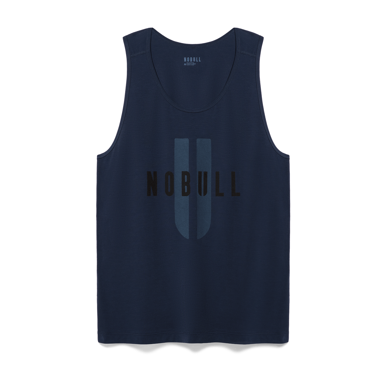 Men's Night Navy NOBULL U Tank Flat Lay Angle.