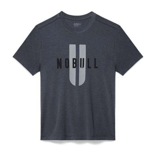 
                        Men's Heather Charcoal NOBULL U Tee Flat Lay Angle.
                      