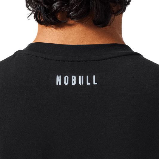 Men's Black NOBULL U Tee Back Detail Angle.