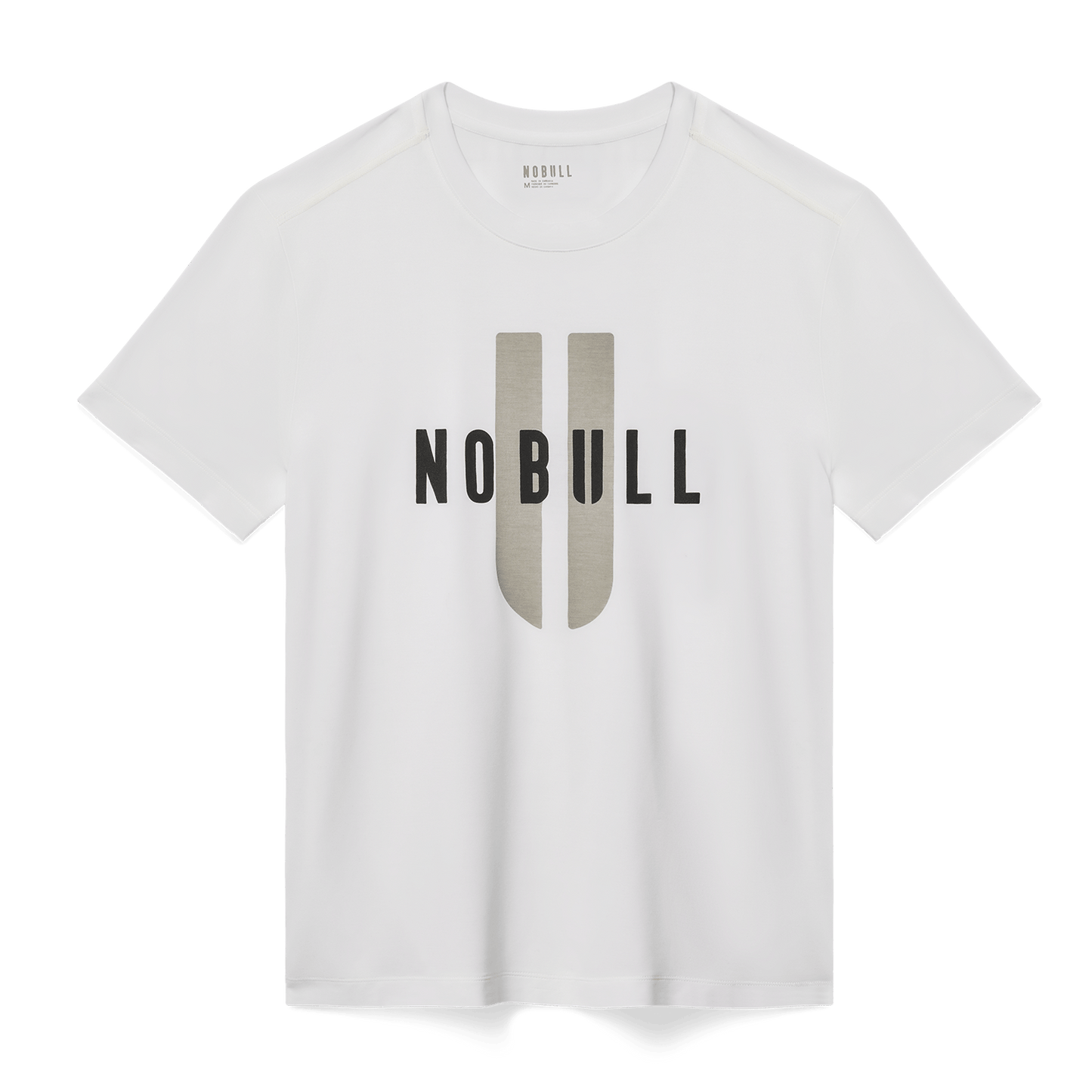 Men's White NOBULL U Tee Flat Lay Angle.