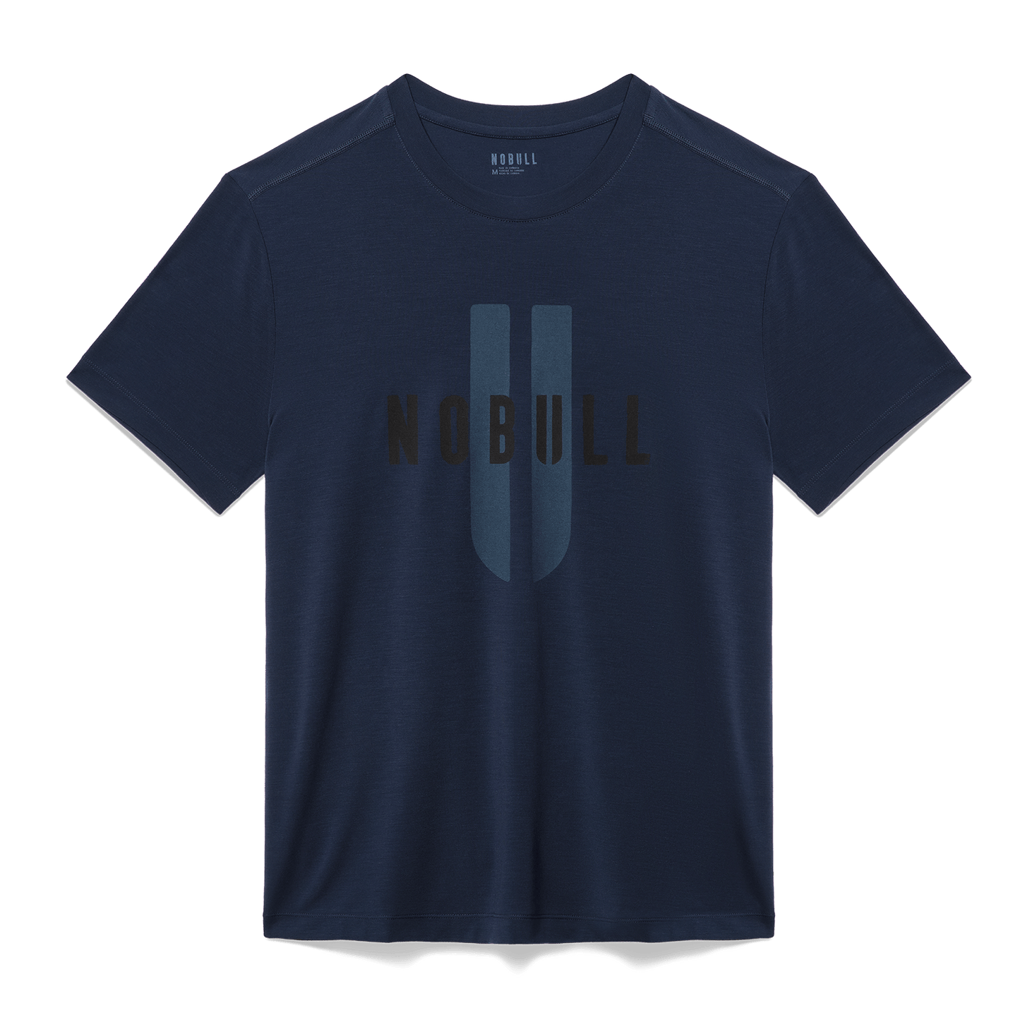 Men's Night Navy NOBULL U Tee Flat Lay Angle.