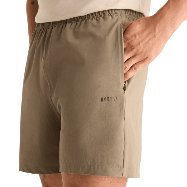 Men's NOBULL Fallen Rock Rep Short 6" Pocket Detail Angle.