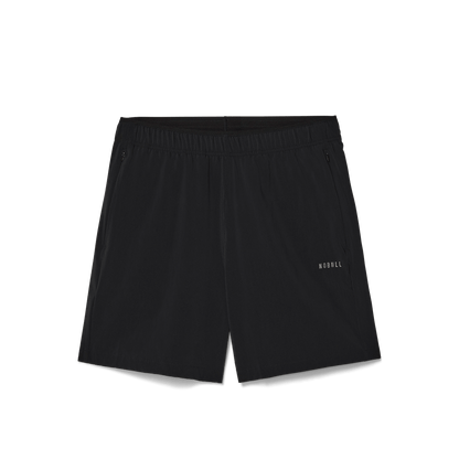 Men's Black NOBULL Rep Short 6" (Lined) Flat Lay Angle.