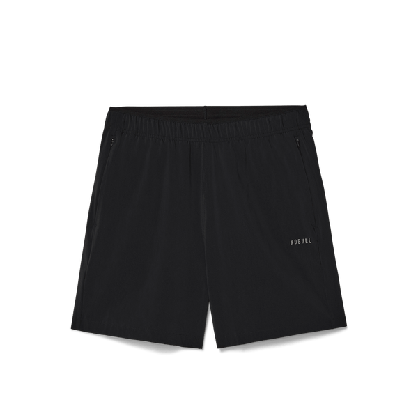 Men's Black NOBULL Rep Short 6" (Lined) Flat Lay Angle.