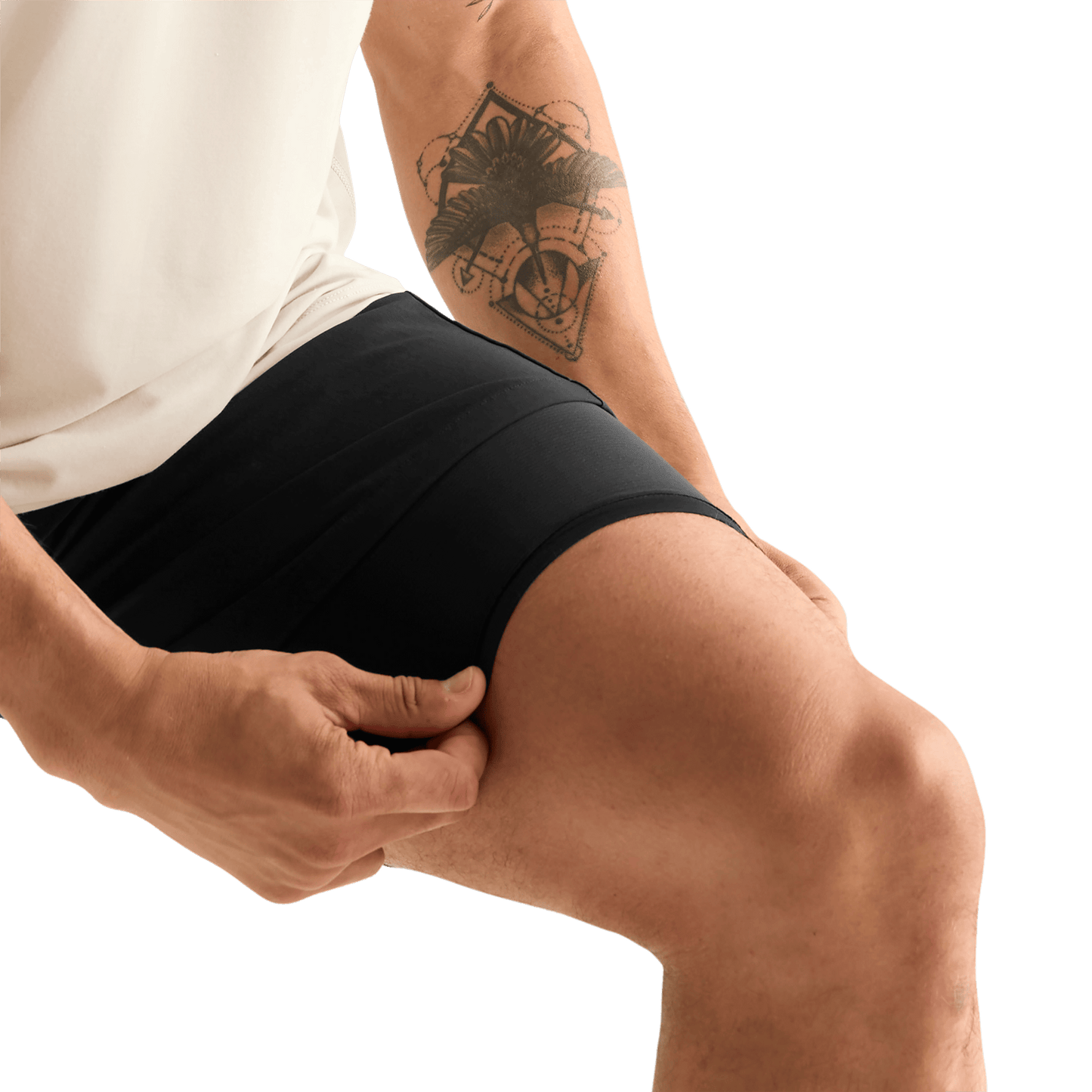 Men's Black NOBULL Rep Short 6" (Lined) Liner Angle.