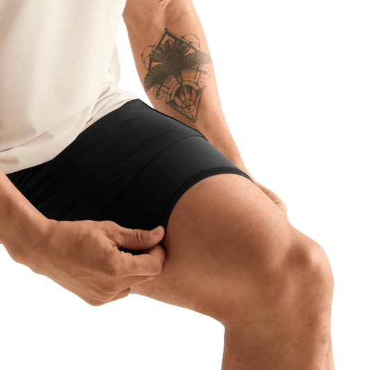 Men's Black NOBULL Rep Short 6" (Lined) Liner Angle.