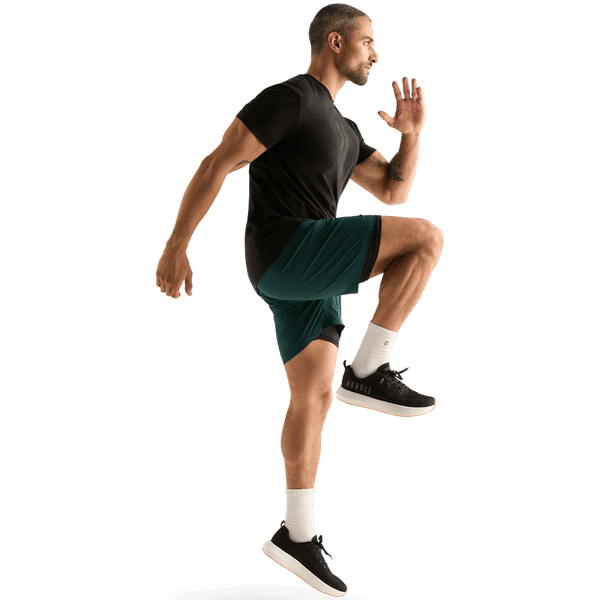 Men's Dark Ivy NOBULL Rep Short 6" (Lined) Action Shot Angle.