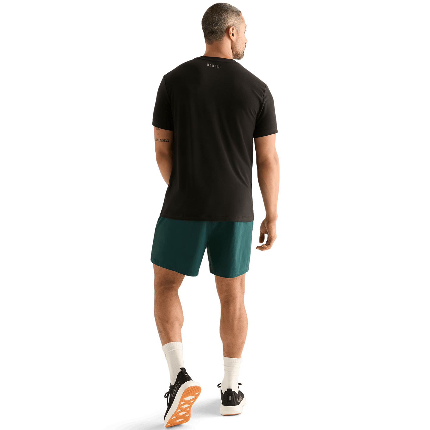 Men's Dark Ivy NOBULL Rep Short 6" (Lined) Back Full Body Angle.