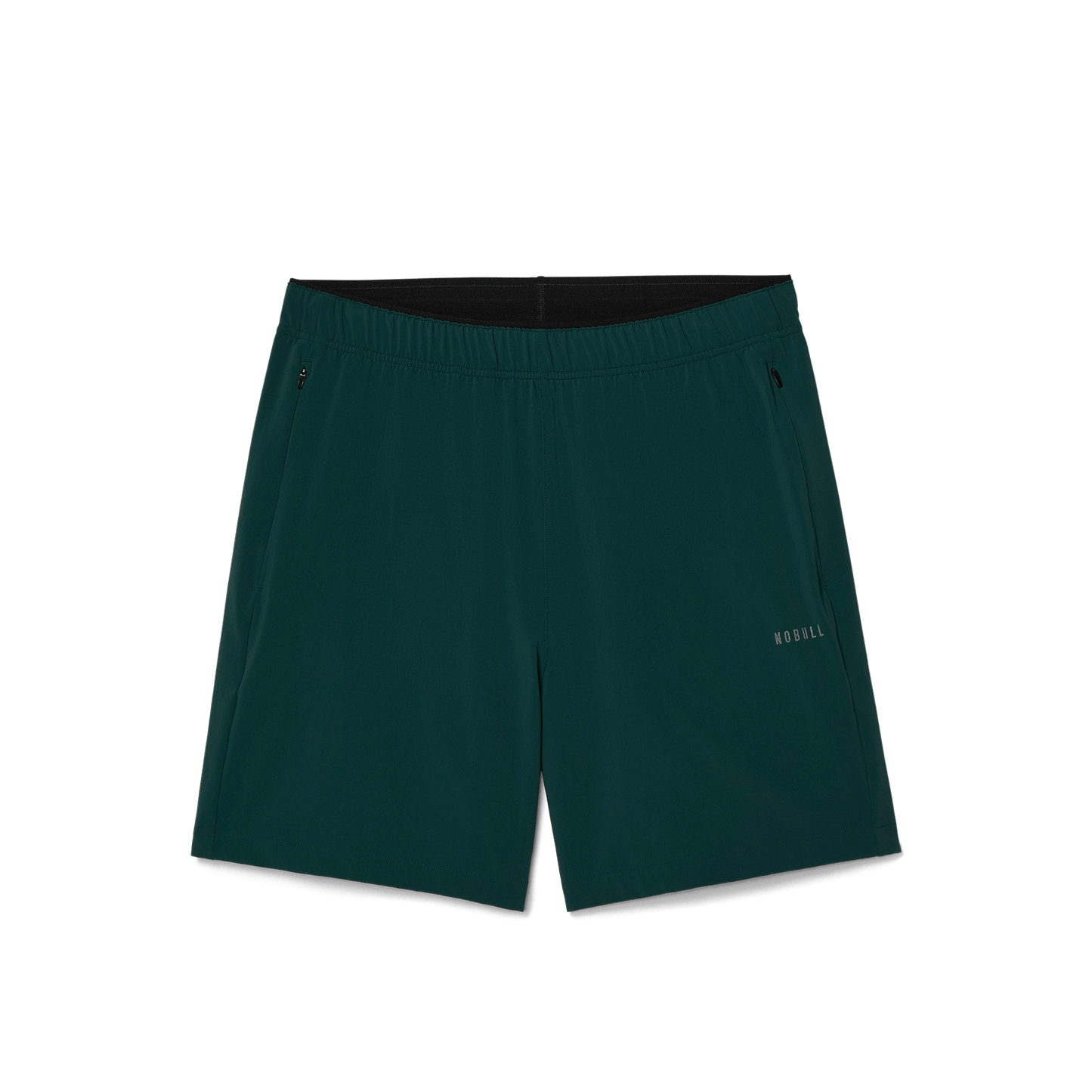 Men's Dark Ivy NOBULL Rep Short 6" (Lined) Flat Lay Angle.