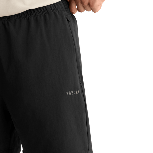 Men's Black NOBULL Rep Short 6" Unlined Short Detail Angle.