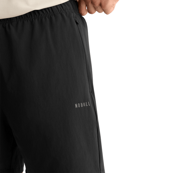 Men's Black NOBULL Rep Short 6" Unlined Short Detail Angle.