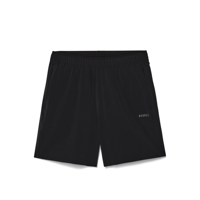 Men's Black NOBULL Rep Short 6" Unlined Short Flat Lay Angle.
