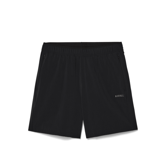 
                        Men's Black NOBULL Rep Short 6" Unlined Short Flat Lay Angle.
                      