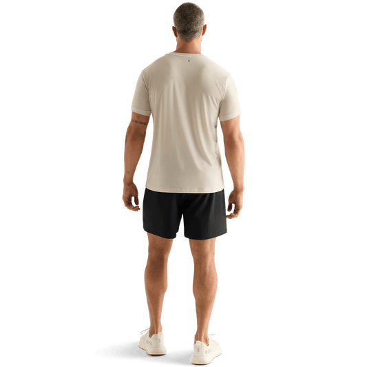 Men's Black NOBULL Rep Short 6" Unlined Short Back Full Body Angle.