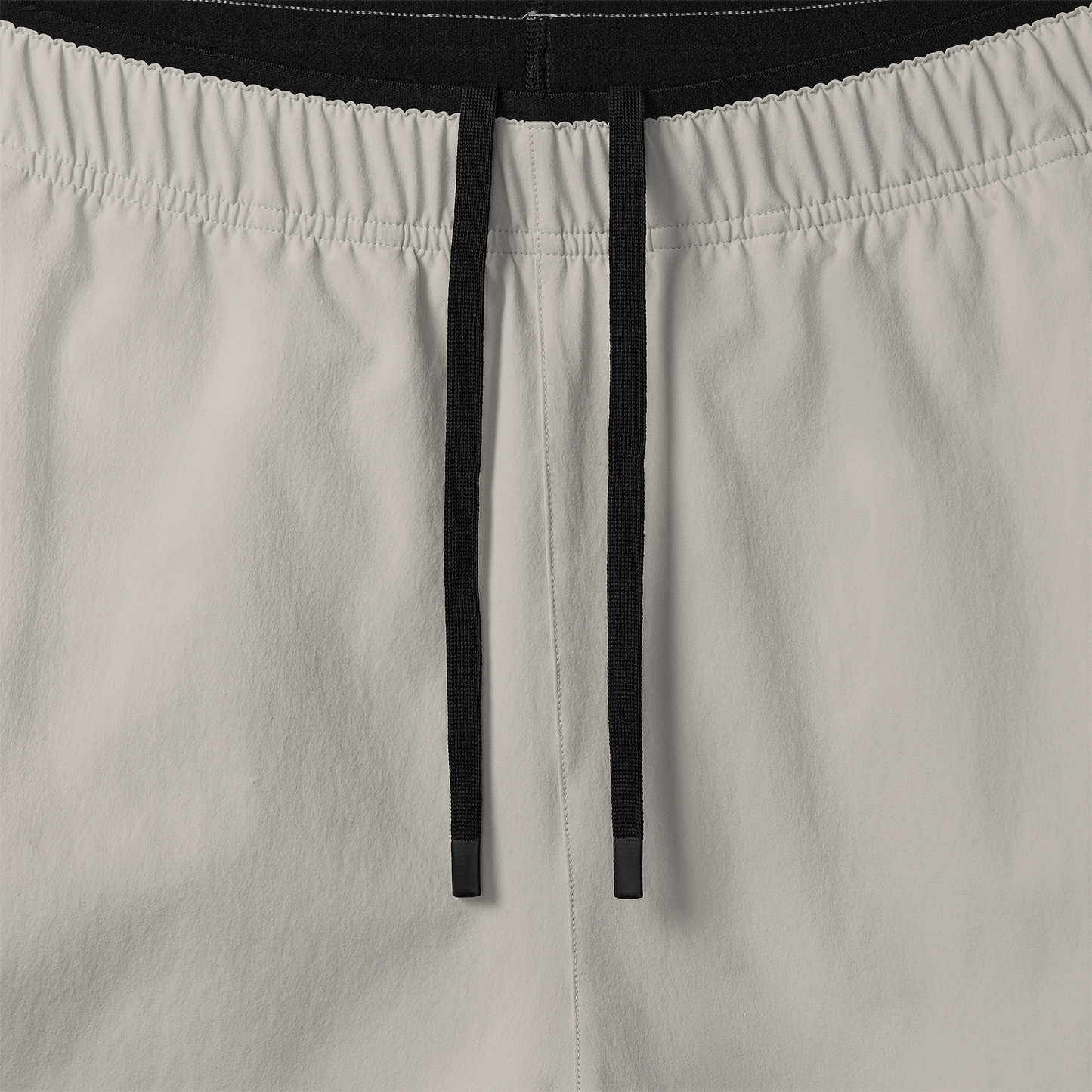 Men's Light Grey NOBULL Rep Short (Lined) 6" Drawstring Detail Angle.