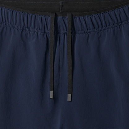 Men's Night Navy NOBULL Rep Short 6" Drawstring Detail Angle.