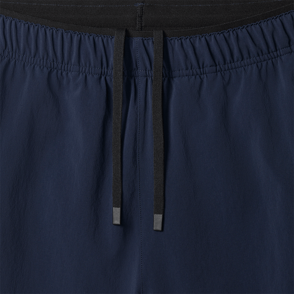 Men's Night Navy NOBULL Rep Short 6" Drawstring Detail Angle.