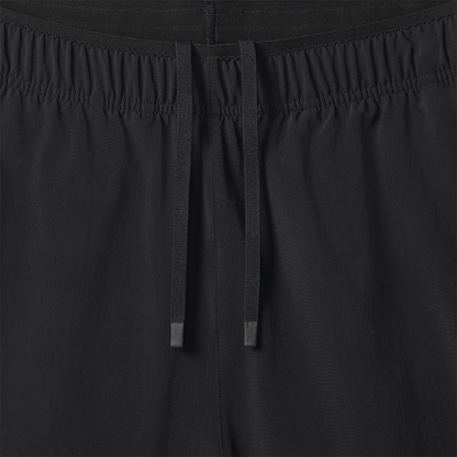 Men's Black NOBULL Rep Short 6" Drawstring Detail Angle.