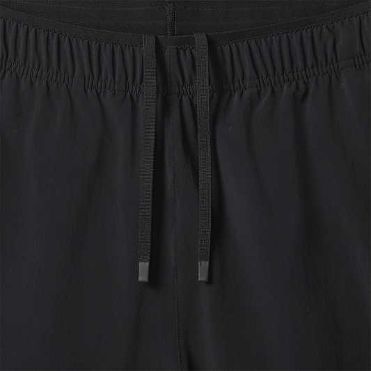 Men's Black NOBULL Rep Short 6" Drawstring Detail Angle.