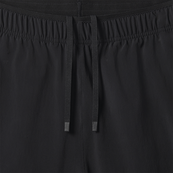 Men's Black NOBULL Rep Short 6" Drawstring Detail Angle.