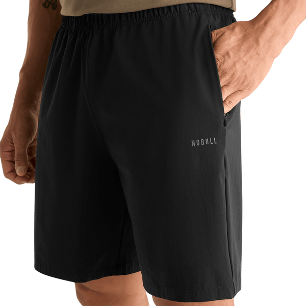 Men's Black NOBULL Rep Short 6" Pocket Detail Angle.